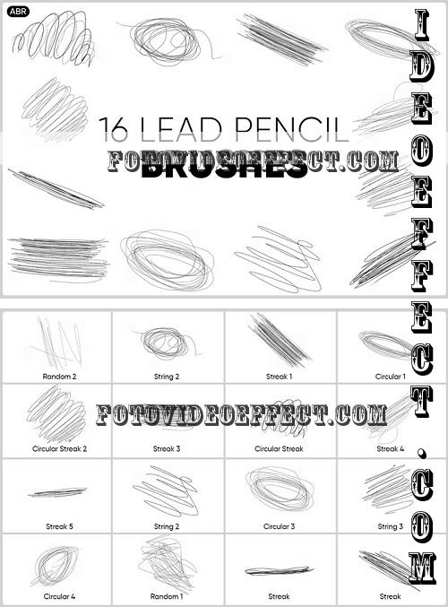 Lead Pencil Strokes Brush Pack - 49Z6YKB