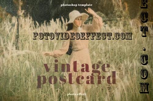 Old Color Postcard Vintage Filter Photo Effect - P7QEV6Y