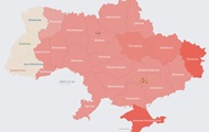 Почти всю Украину охватила воздушная тревога