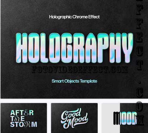Holographic Chrome Text & Logos Effe - 92465001