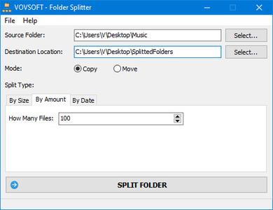 VovSoft Folder Splitter 1.1