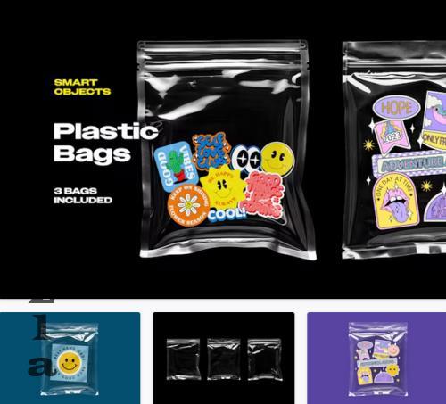 Plastic Bags Mockup - 92543383