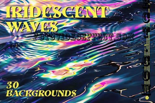 Iridescent Waves Backgrounds - HBXJKEQ