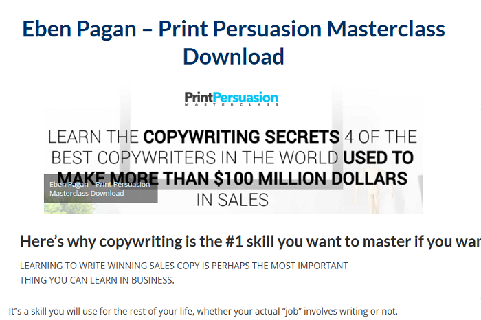 Eben Pagan – Print Persuasion Masterclass Download 2024