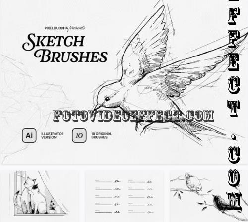 Sketch Brushes for Illustrator - 92539161