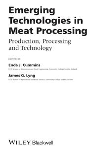 Emerging technologies in meat processing