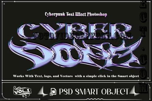 Cyberpunk 3D Text Effect PSD Template Photoshop - WFGULTK