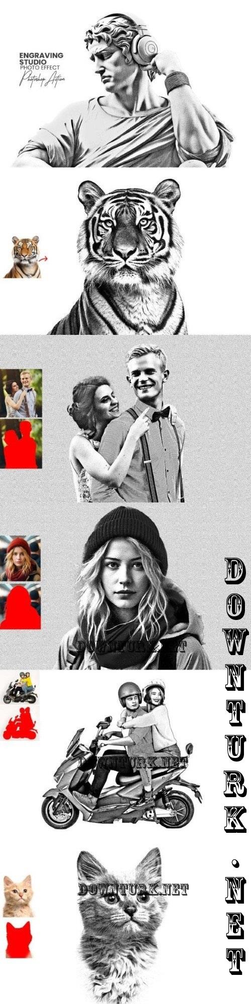 Engraving Studio Photo Effect Action V2