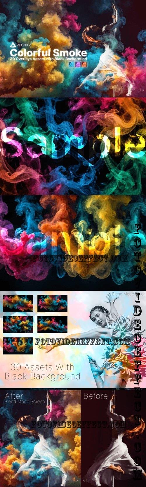 Affinity Assets Colourful Smoke Overlays