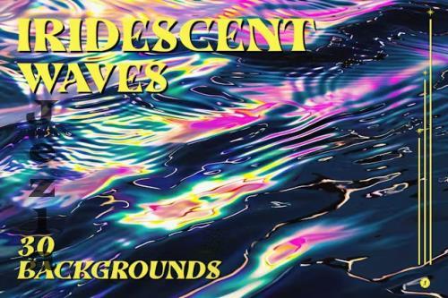 Iridescent Waves Backgrounds - HBXJKEQ