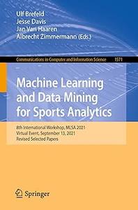 Machine Learning and Data Mining for Sports Analytics 8th International Workshop, MLSA 2021, Virtual Event, September 1