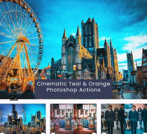 Cinematic Teal & Orange Photoshop Actions - YYN6PRX