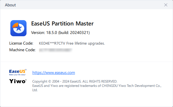 EaseUS Partition Master 18.5.0 Build 20240321