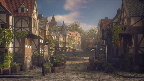 Creating A Medieval Town Environment – Using Ue5 & Blender