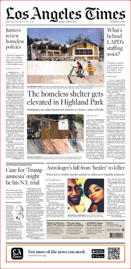 The Los Angeles Times - April 22nd