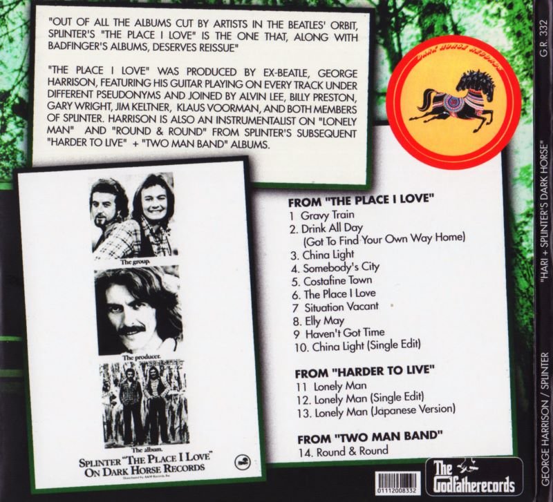 George Harrison / Splinter - Hari + Splinter�s Dark Horse (1974,75) (2008) Lossless