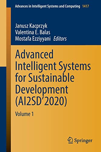 Advanced Intelligent Systems for Sustainable Development (AI2SD’2020) Volume 1 (2024)