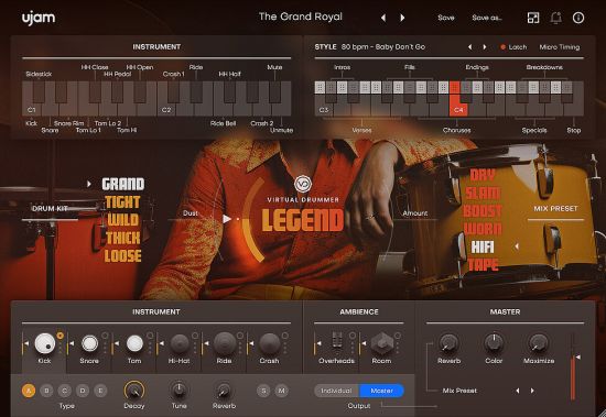 uJAM Virtual Drummer Legend v2.4.0 U2B macOS
