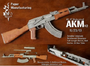 AKM  AK-47 Modernized (Paper Manufacturing)