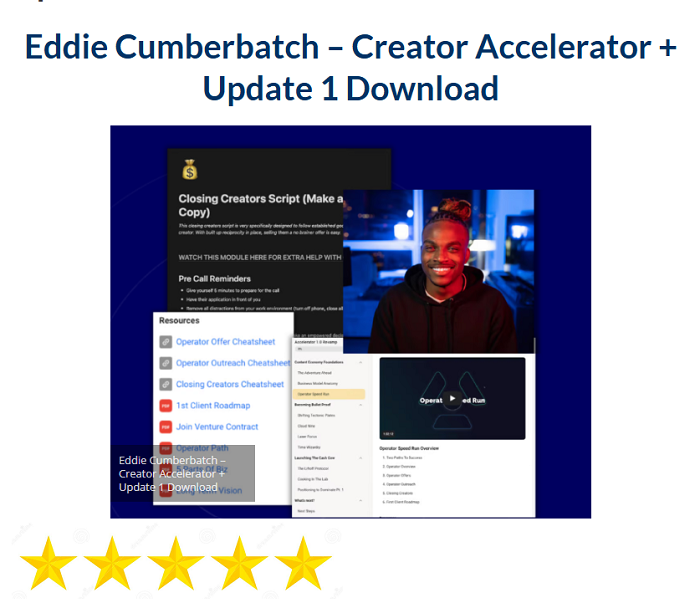Eddie Cumberbatch – Creator Accelerator + Update 1 Download 2024