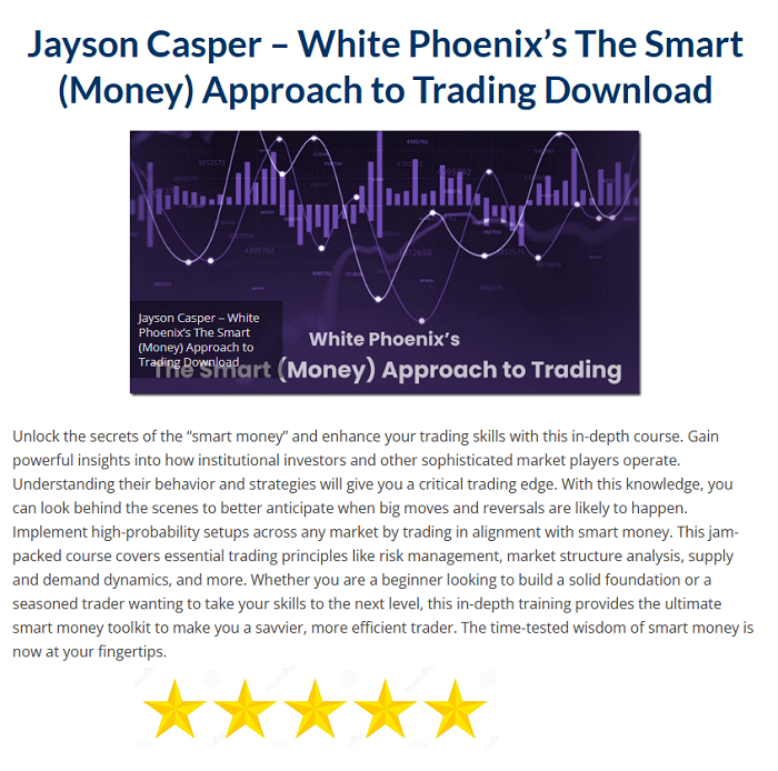 Jayson Casper – White Phoenix's The Smart (Money) Approach to Trading Download