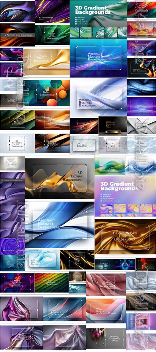 Vector Set 3D Abstract Background vol 2