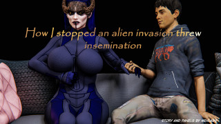 MeH Labs – How I Stopped And Alien Invasion Through Insemination 3D Porn Comic