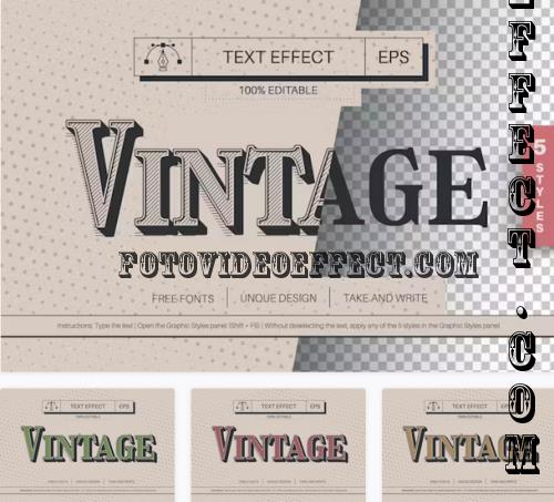 5 Vintage Editable Text Effects - 112924808