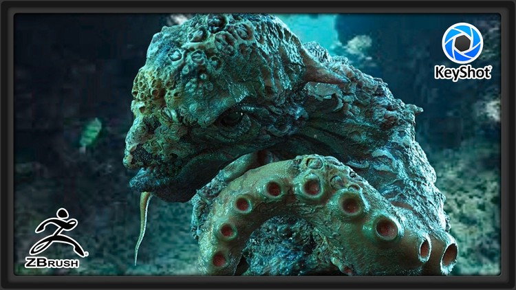 Designing a Film-Quality Fish Bust with ZBrush and Keyshot