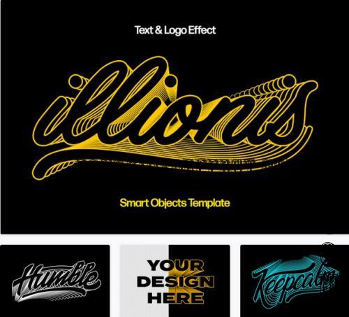 Lines Retro Text & Logo Effect - 93348915