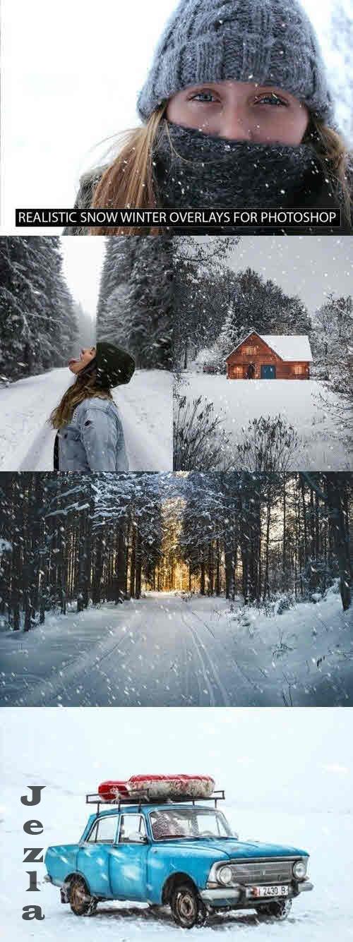 Realistic Snow Photoshop Overlays