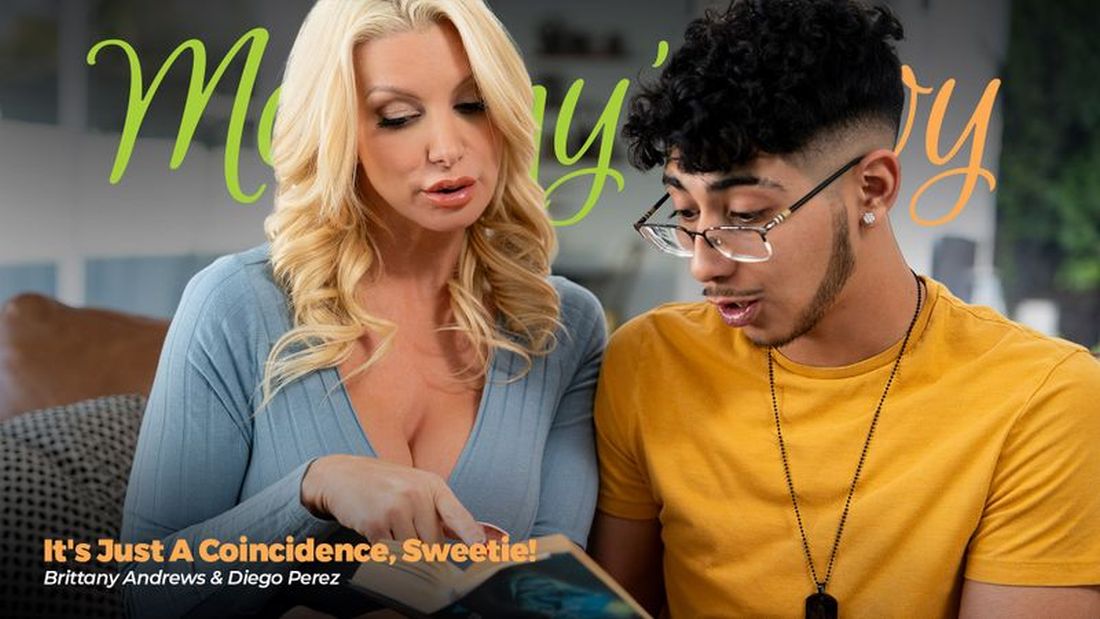 [MommysBoy.net / AdultTime.com] Brittany Andrews - It's Just A Coincidence, Sweetie! [2024 г., All Sex, Blonde, Big Tits, Gonzo, Hardcore, Milf, Cumshot, 1080p]