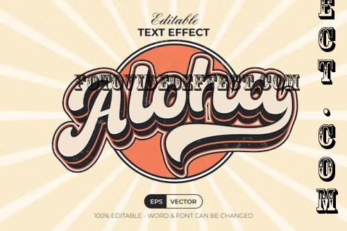 Aloha Text Effect Retro Style - 117922912