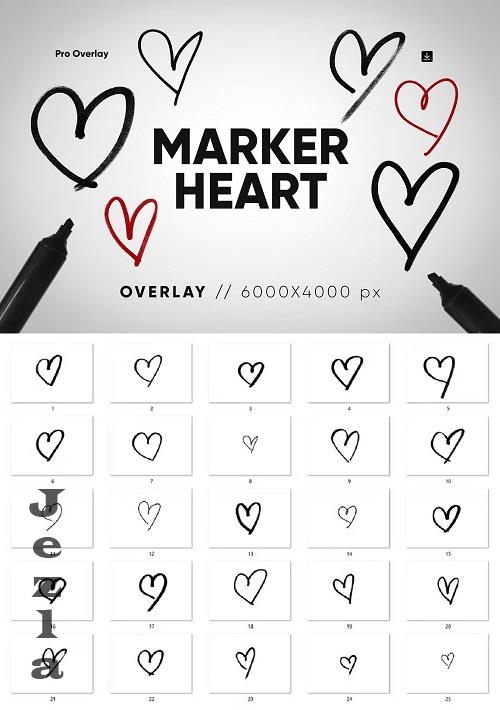 25 Marker Heart Overlay HQ - 35807766