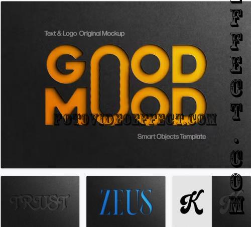 Gradient Cut Out Text & Logo Effect - 94594698