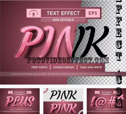 Pink Editable Text Effect - 92355610