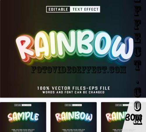 Rainbow Editable Text Effect - HDH5L2Z