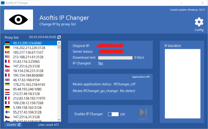 Asoftis IP Changer 1.6