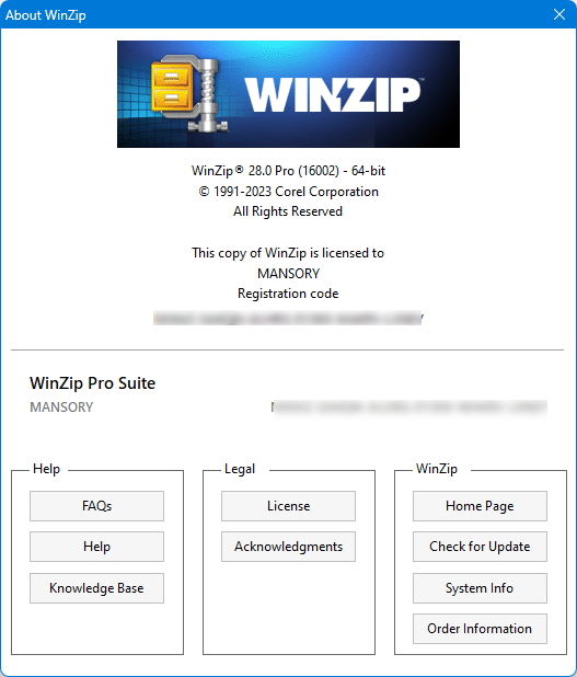 WinZip Pro 28.0 Build 16002