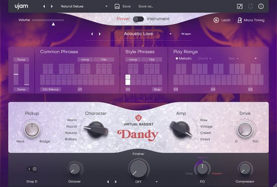 uJAM Virtual Bassist DANDY v2.3.0 U2B macOS