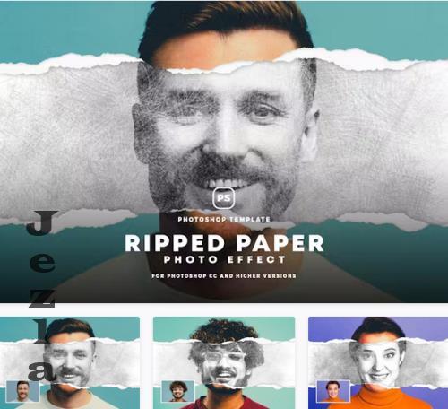 Ripped Paper Effect - QRGL78X