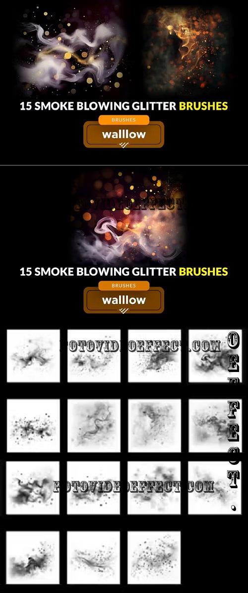 Smoke glitter bokeh photoshop digital brushes - FP92W23