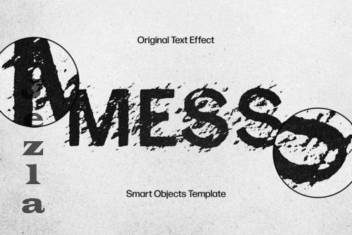 Messy Print Text Effect - 92550357