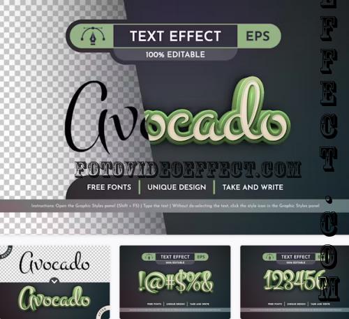 Avocado Editable Text Effect - 92434262