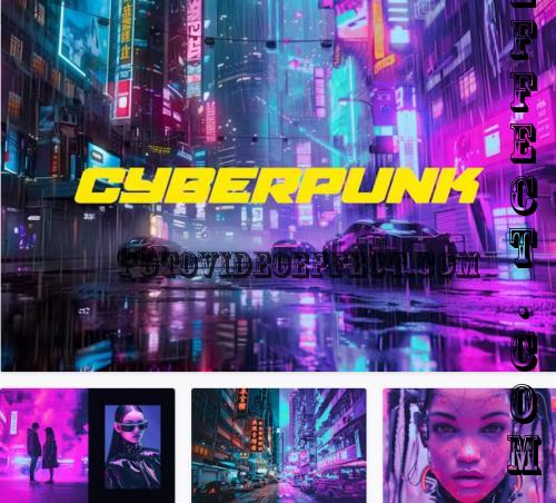Fluorescent Cyberpunk Photo Effect - 129915843