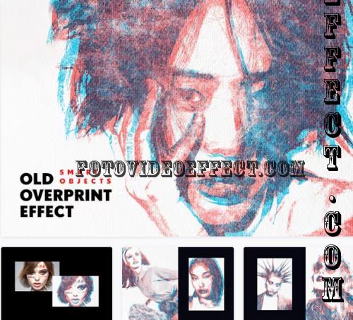 Vintage Duotone Overprint Photo Effect - 129915907