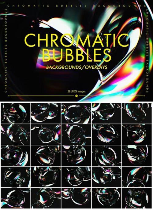 Chromatic Bubbles Backgrounds & Overlays - 392TWTB