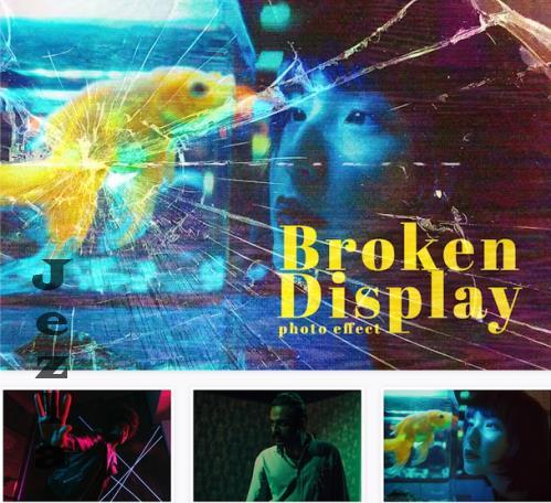 Broken Display Shattered Glass Photo Effect - YQ4U979