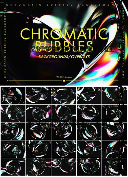 Chromatic Bubbles Backgrounds & Overlays - 392TWTB