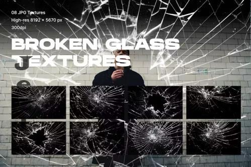Broken Glass Textures Overlays - 384Q4TN